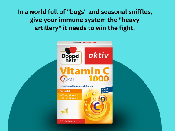 Aktiv Vitamin C 1000 + Vit D: Your High-Potency Immune Shield.
